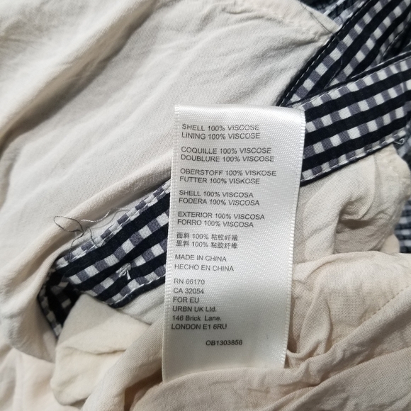 Free People Pippa Black and White Gingham Mini Dress - Picture 5 of 5